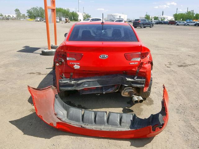 KNAFW6A33A5246479 - 2010 KIA FORTE SX RED photo 9