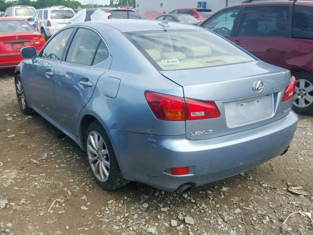 JTHCK262485018249 - 2008 LEXUS IS 250 BLUE photo 3