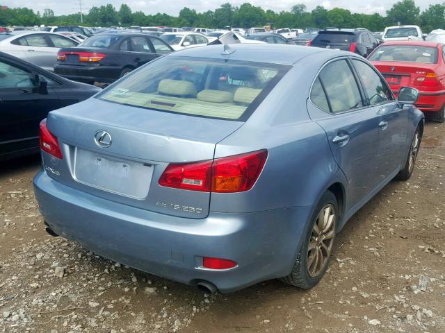 JTHCK262485018249 - 2008 LEXUS IS 250 BLUE photo 4