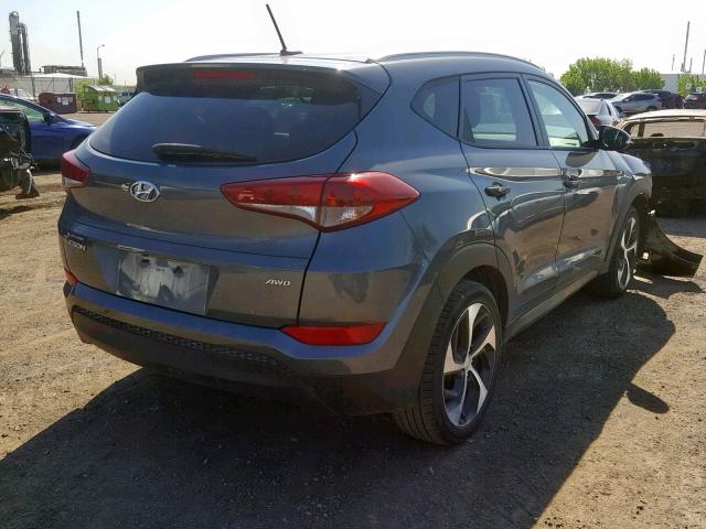 KM8J3CA45GU092137 - 2016 HYUNDAI TUCSON LIM CHARCOAL photo 4