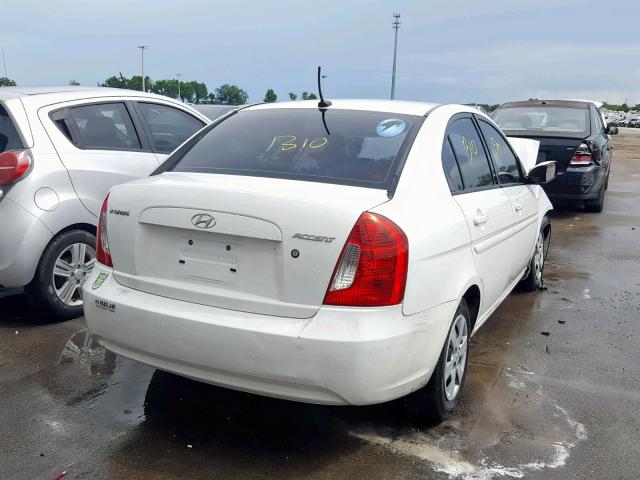 KMHCN4AC4AU471203 - 2010 HYUNDAI ACCENT GLS WHITE photo 4