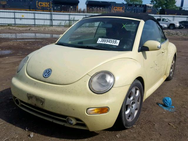 3VWCK21Y43M333971 - 2003 VOLKSWAGEN NEW BEETLE ყვითელი ფოტო 2