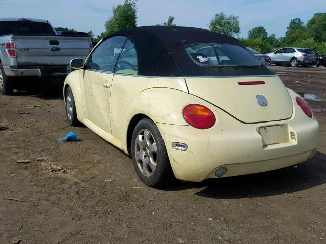 3VWCK21Y43M333971 - 2003 VOLKSWAGEN NEW BEETLE ყვითელი ფოტო 3