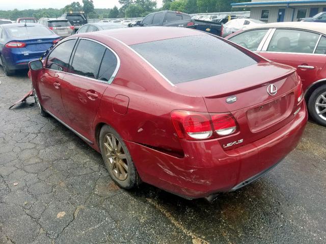 JTHBH96S165027457 - 2006 LEXUS GS 300 RED photo 3