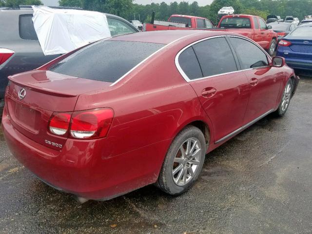 JTHBH96S165027457 - 2006 LEXUS GS 300 RED photo 4