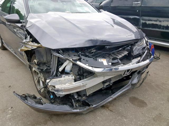 1HGCV1F5XJA110042 - 2018 HONDA ACCORD EXL GRAY photo 9