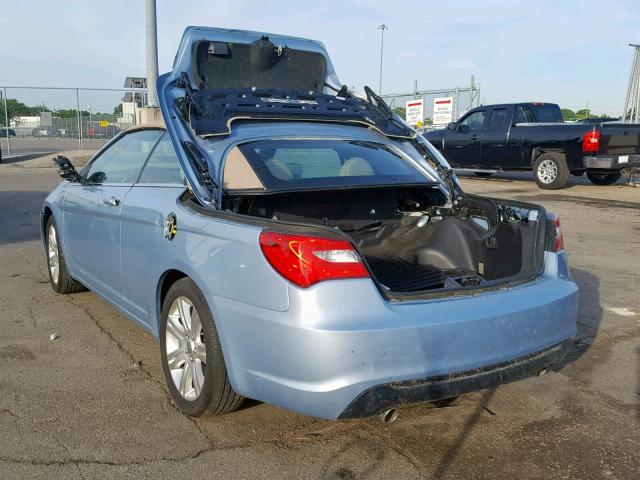 1C3BCBEG5CN249830 - 2012 CHRYSLER 200 TOURIN BLUE photo 3