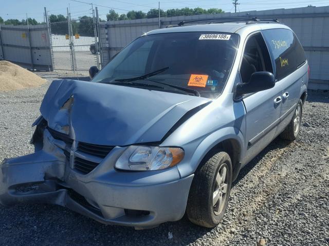 1D4GP45R45B416169 - 2005 DODGE CARAVAN SX BLUE photo 2