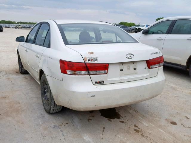 KMHET46C86A077509 - 2006 HYUNDAI SONATA GL WHITE photo 3