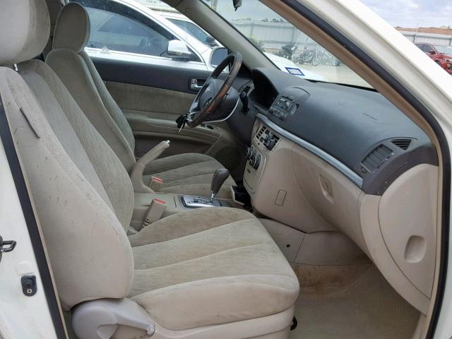 KMHET46C86A077509 - 2006 HYUNDAI SONATA GL WHITE photo 5