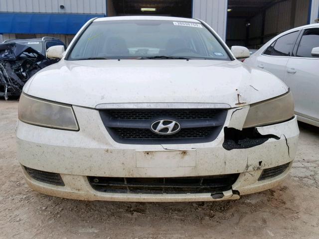 KMHET46C86A077509 - 2006 HYUNDAI SONATA GL WHITE photo 9