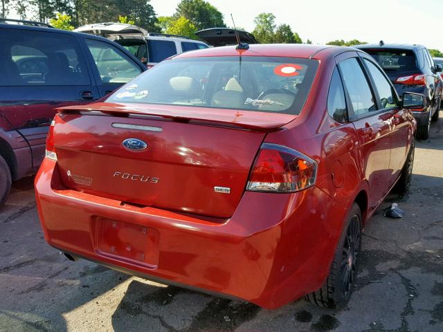 1FAHP3GN6AW156307 - 2010 FORD FOCUS SES RED photo 4