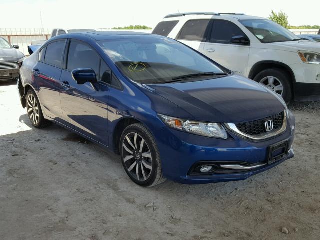 19XFB2F93FE215748 - 2015 HONDA CIVIC EXL BLUE photo 1