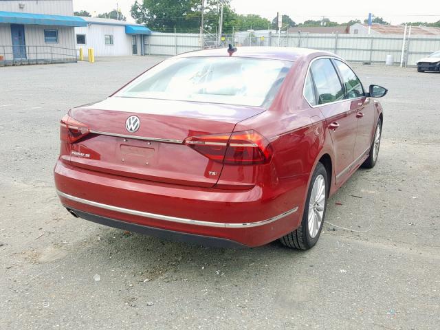 1VWBT7A38HC042456 - 2017 VOLKSWAGEN PASSAT SE MAROON photo 4