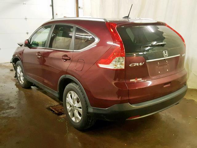 5J6RM4H70EL018342 - 2014 HONDA CR-V EXL MAROON photo 3