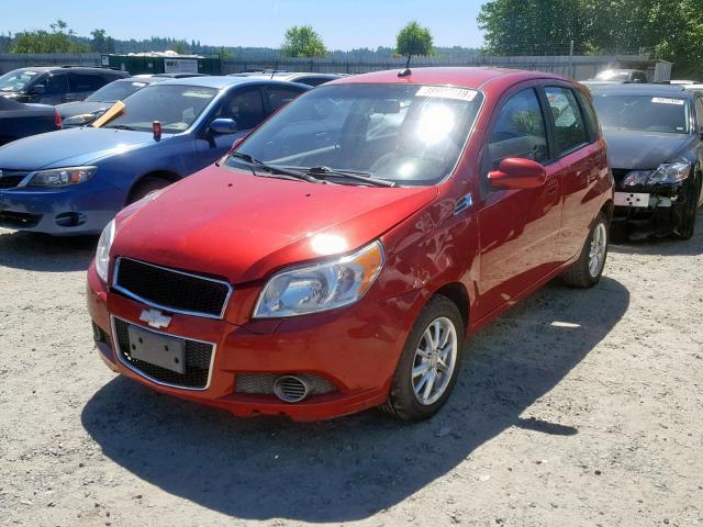 KL1TD6DE3AB098545 - 2010 CHEVROLET AVEO LS RED photo 2