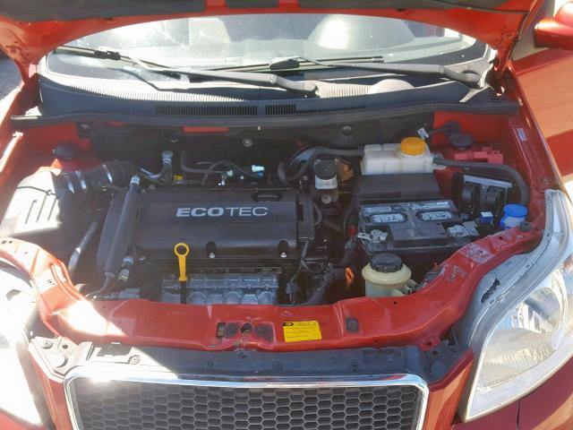 KL1TD6DE3AB098545 - 2010 CHEVROLET AVEO LS RED photo 7