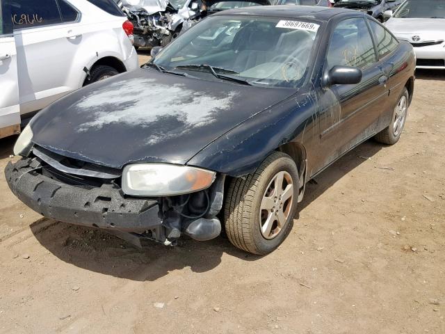 1G1JF12F947171300 - 2004 CHEVROLET CAVALIER L BLACK photo 2