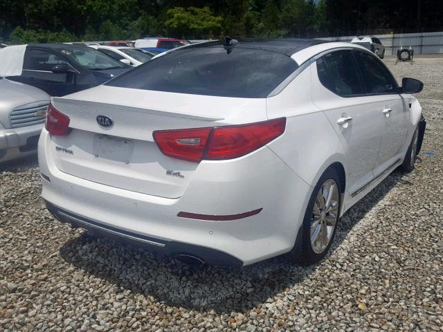 5XXGR4A67EG285736 - 2014 KIA OPTIMA SX WHITE photo 4