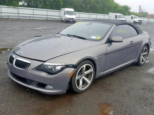 WBAEB535X8CX63607 - 2008 BMW 650 I GRAY photo 2