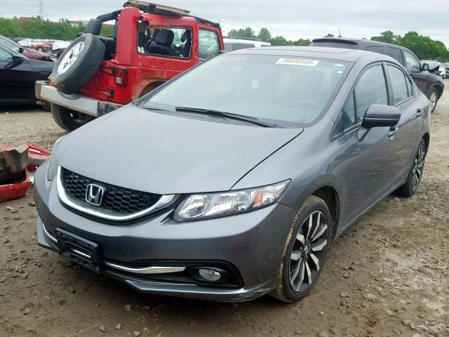 2HGFB2F9XFH512098 - 2015 HONDA CIVIC EXL GRAY photo 2