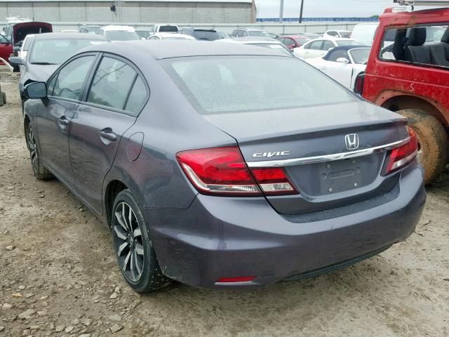 2HGFB2F9XFH512098 - 2015 HONDA CIVIC EXL GRAY photo 3