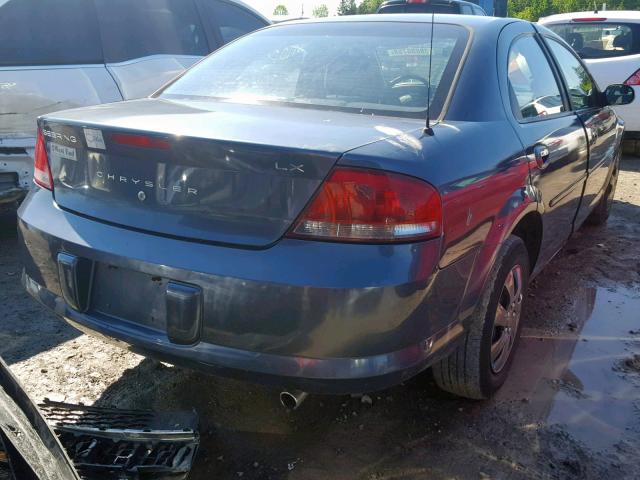 1C3EL46R72N182560 - 2002 CHRYSLER SEBRING LX BLUE photo 4