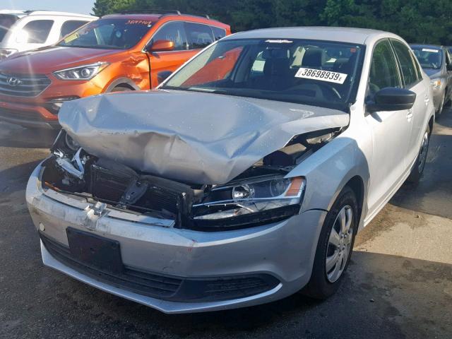 3VW2K7AJ7BM380406 - 2011 VOLKSWAGEN JETTA BASE 银色 照片 2