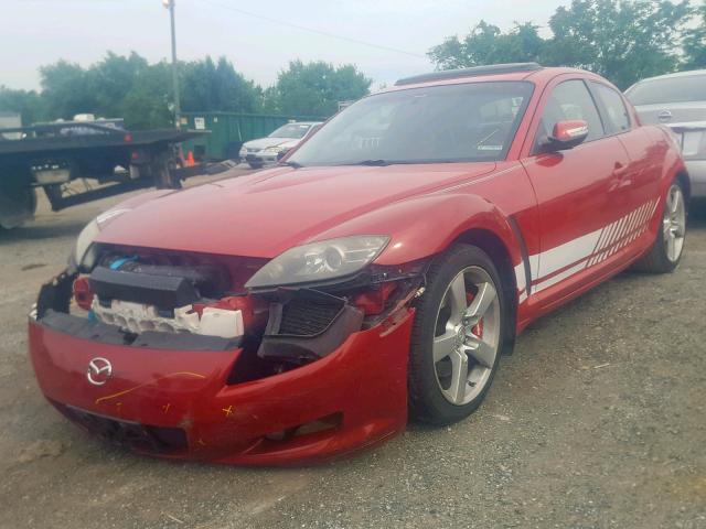 JM1FE17N150156414 - 2005 MAZDA RX8 RED photo 2