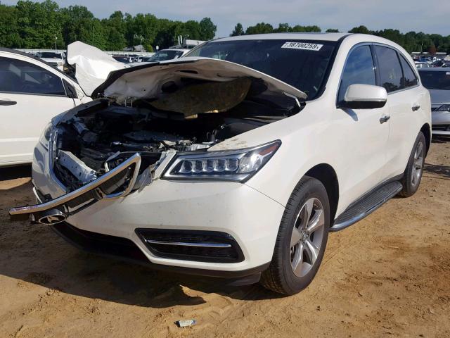 5FRYD4H23FB007425 - 2015 ACURA MDX WHITE photo 2