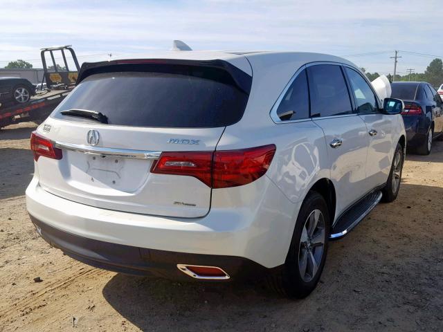 5FRYD4H23FB007425 - 2015 ACURA MDX WHITE photo 4