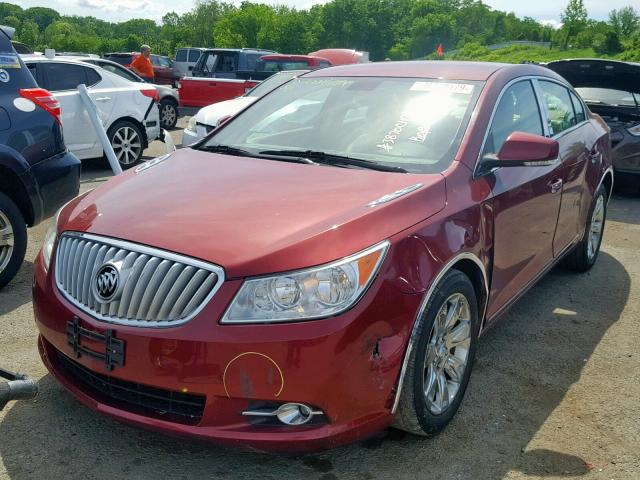 1G4GC5EG6AF185352 - 2010 BUICK LACROSSE C RED photo 2