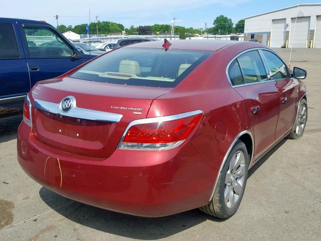 1G4GC5EG6AF185352 - 2010 BUICK LACROSSE C RED photo 4