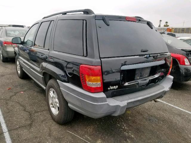 1J4GX48S12C159354 - 2002 JEEP GRAND CHER BLACK photo 3