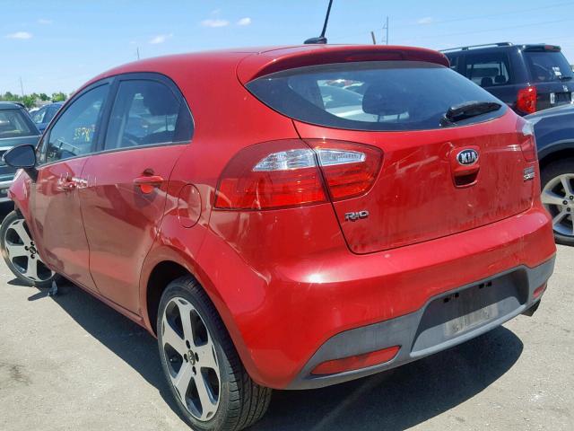 KNADN5A36D6162062 - 2013 KIA RIO EX RED photo 3