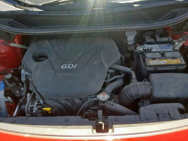 KNADN5A36D6162062 - 2013 KIA RIO EX RED photo 7