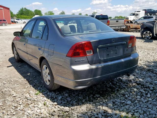 2HGES164X4H937702 - 2004 HONDA CIVIC DX SILVER photo 3