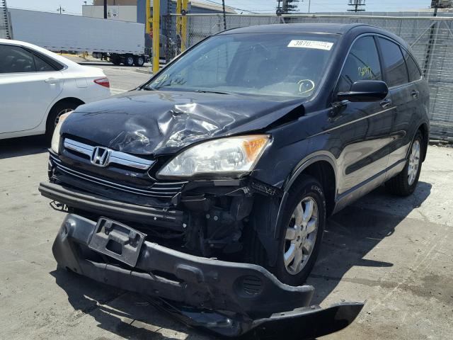 JHLRE38748C038484 - 2008 HONDA CR-V EXL BLACK photo 2