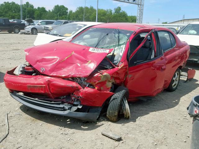 JTDBT123510191168 - 2001 TOYOTA ECHO RED photo 2