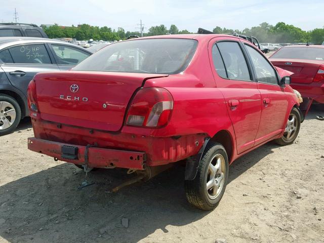 JTDBT123510191168 - 2001 TOYOTA ECHO RED photo 4