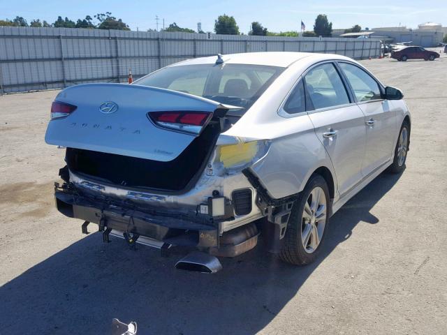 5NPE34AFXJH645301 - 2018 HYUNDAI SONATA SPO SILVER photo 4