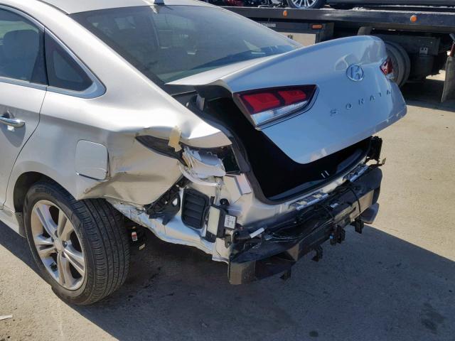 5NPE34AFXJH645301 - 2018 HYUNDAI SONATA SPO SILVER photo 9