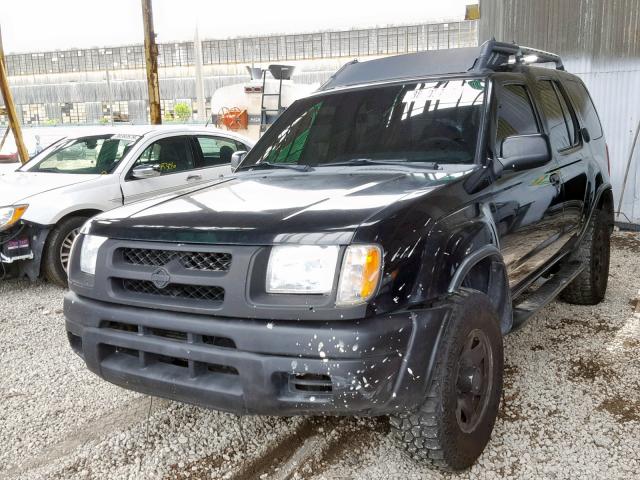 5N1ED28Y4YC571111 - 2000 NISSAN XTERRA XE BLACK photo 2