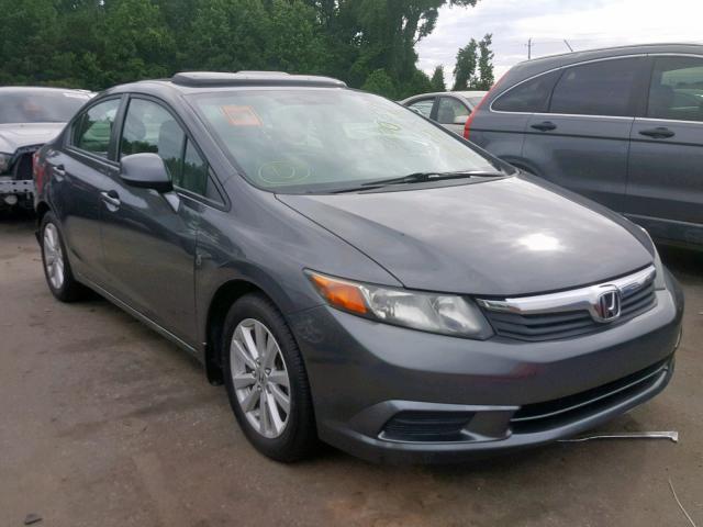 2HGFB2F94CH549661 - 2012 HONDA CIVIC EXL GRAY photo 1