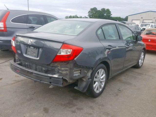 2HGFB2F94CH549661 - 2012 HONDA CIVIC EXL GRAY photo 4