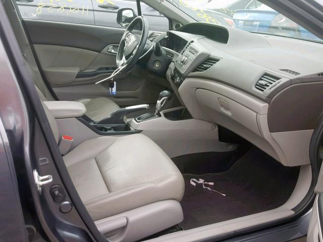 2HGFB2F94CH549661 - 2012 HONDA CIVIC EXL GRAY photo 5