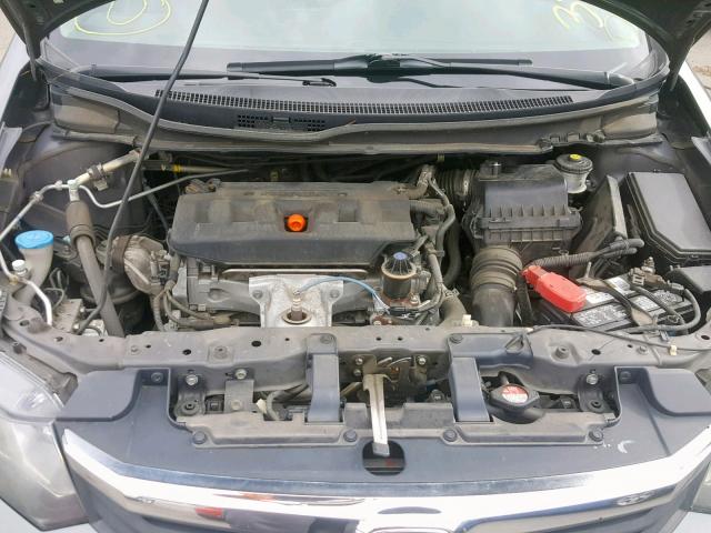 2HGFB2F94CH549661 - 2012 HONDA CIVIC EXL GRAY photo 7