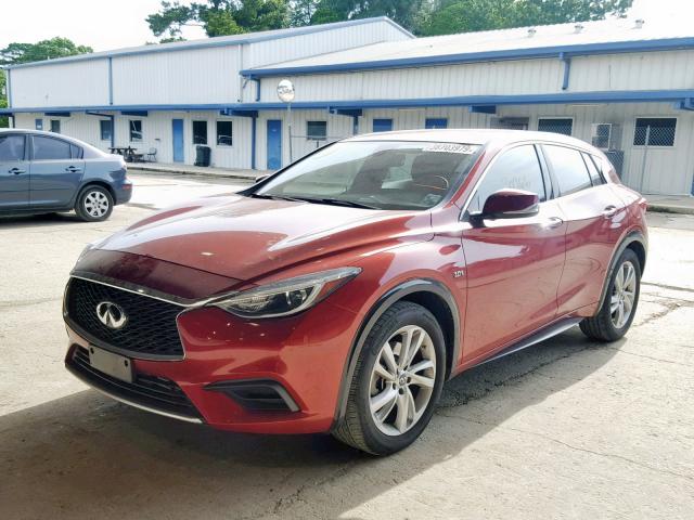 SJKCH5CP3JA060777 - 2018 INFINITI QX30 BASE MAROON photo 2