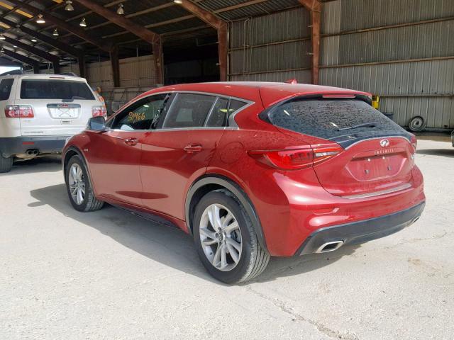 SJKCH5CP3JA060777 - 2018 INFINITI QX30 BASE MAROON photo 3