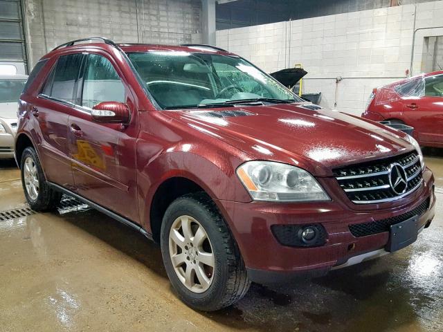 4JGBB86E17A155953 - 2007 MERCEDES-BENZ ML 350 MAROON photo 1